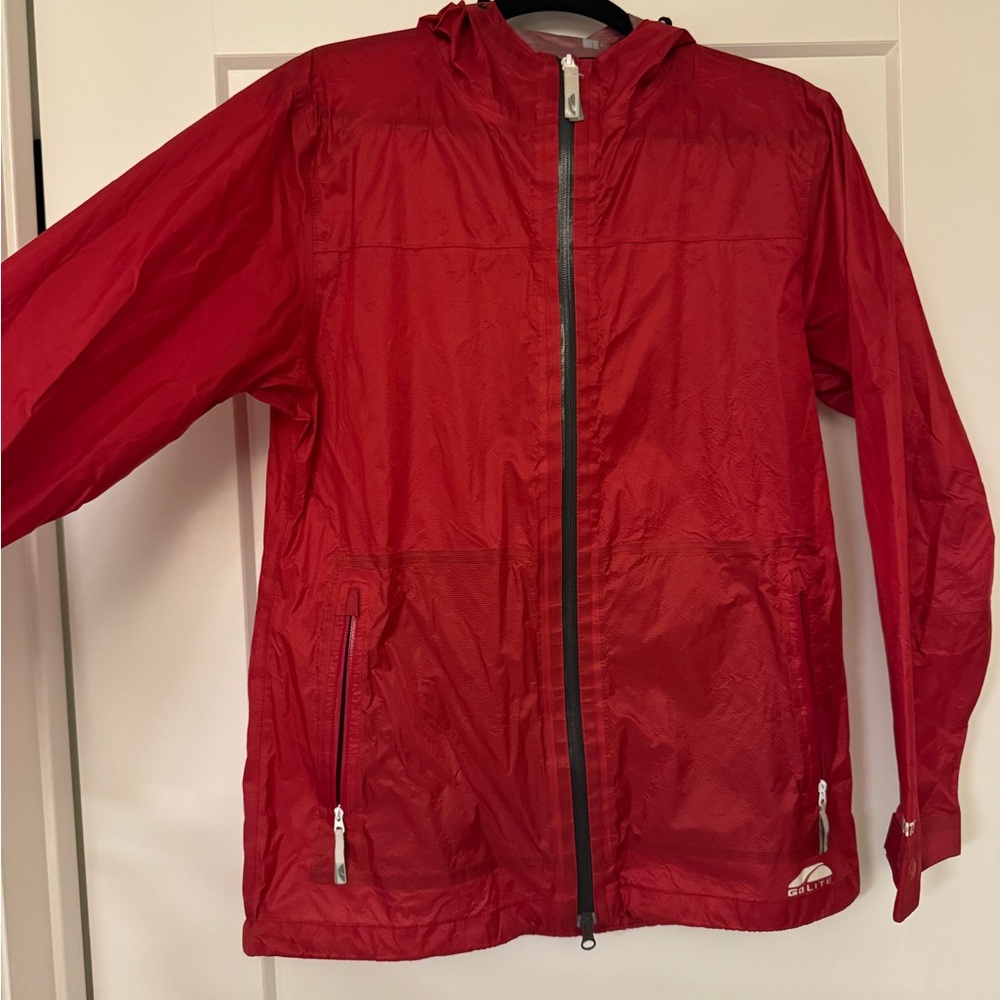 Red Women's shell rain jacket